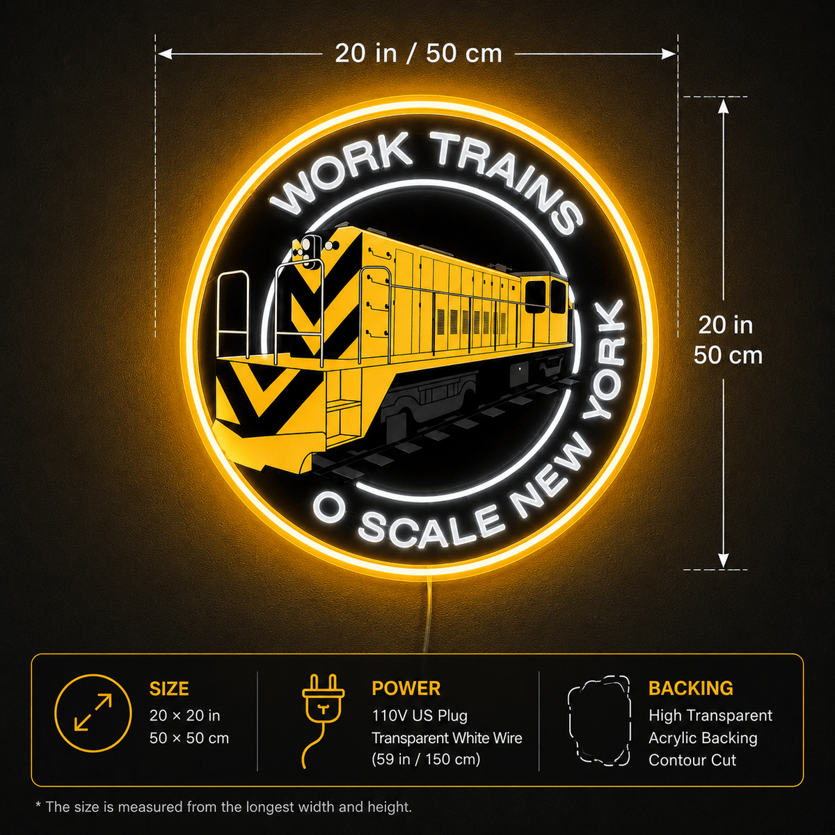 Work Trains O Scale new York Custom LED Neon Sign - Shineneon