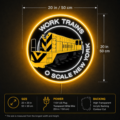 Work Trains O Scale new York Custom LED Neon Sign - Shineneon