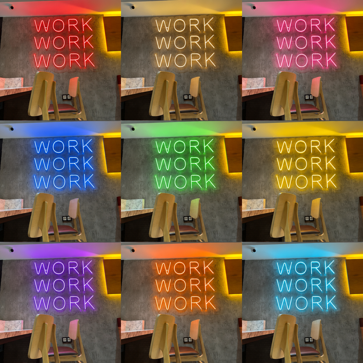 Work Work Work LED Neon Sign - Shineneon