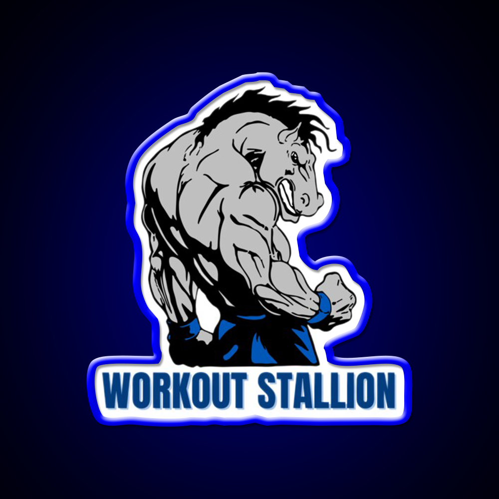 Workout Stallion Gym Fitness Led Neon Sign Rgb Color - LED neon sign view 5