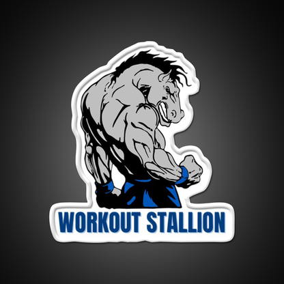 Workout Stallion Gym Fitness Led Neon Sign Rgb Color - LED neon sign view 11