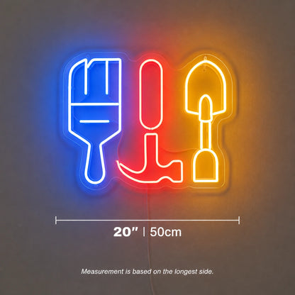 Workshop Tool Trio Neon Sign LED Neon Sign size image