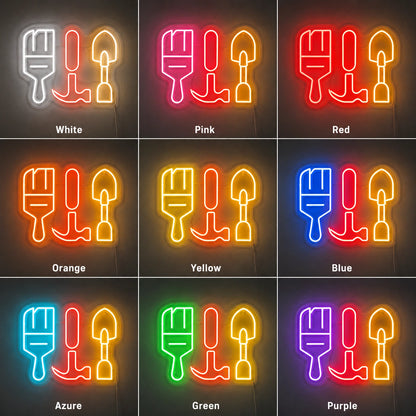 Workshop Tool Trio Neon Sign LED Neon Sign color grid
