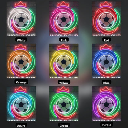 World Cup LED Neon Sign - 05 Color Grid