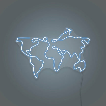 World Map Led Neon Sign - Shineneon