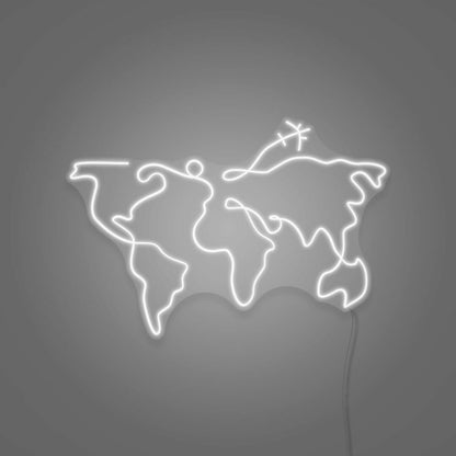 World Map Led Neon Sign - Shineneon
