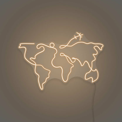 World Map Led Neon Sign - Shineneon