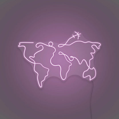 World Map Led Neon Sign - Shineneon