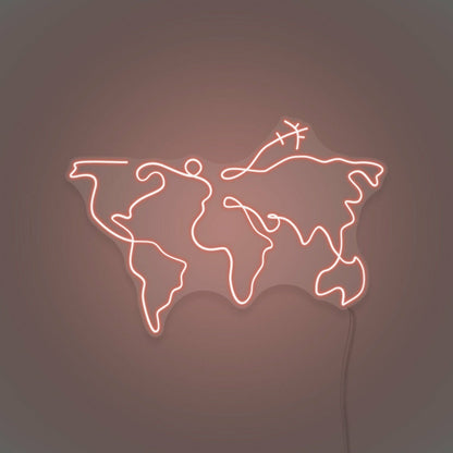 World Map Led Neon Sign - Shineneon