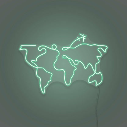 World Map Led Neon Sign - Shineneon