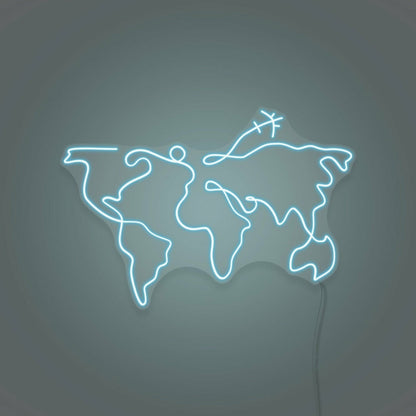 World Map Led Neon Sign - Shineneon
