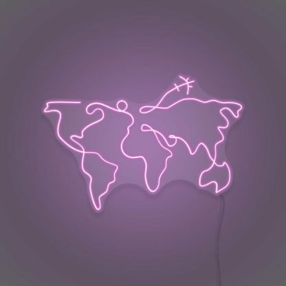 World Map Led Neon Sign - Shineneon
