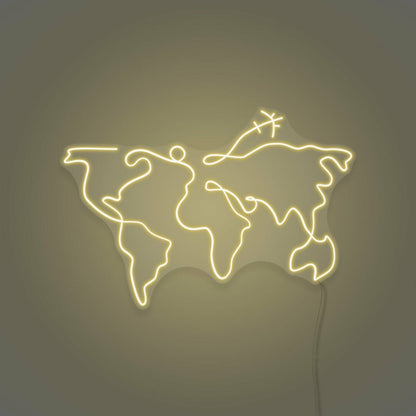 World Map Led Neon Sign - Shineneon