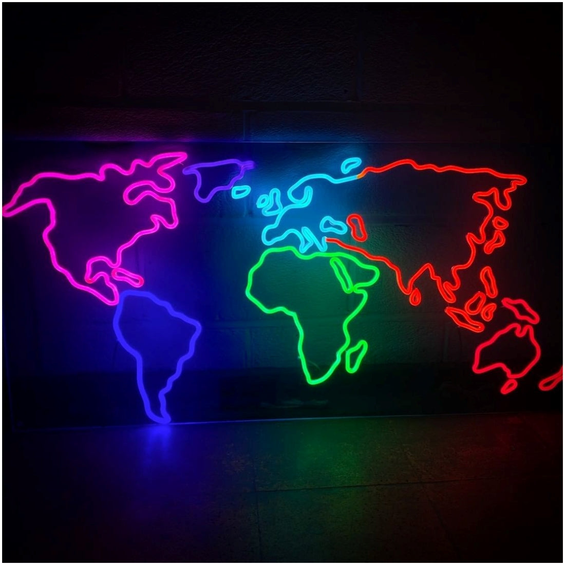 World Map Led Sign Business Neon Sign