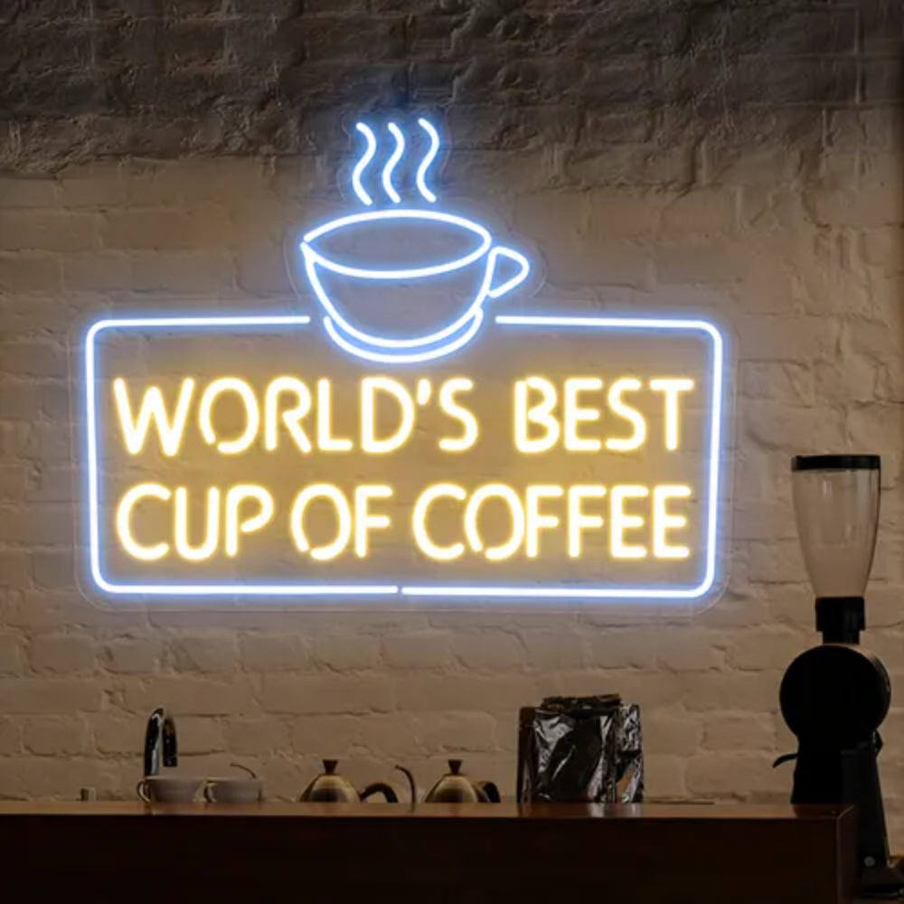 Worlds Best Cup Of Coffee Led Neon Sign | Shineneon