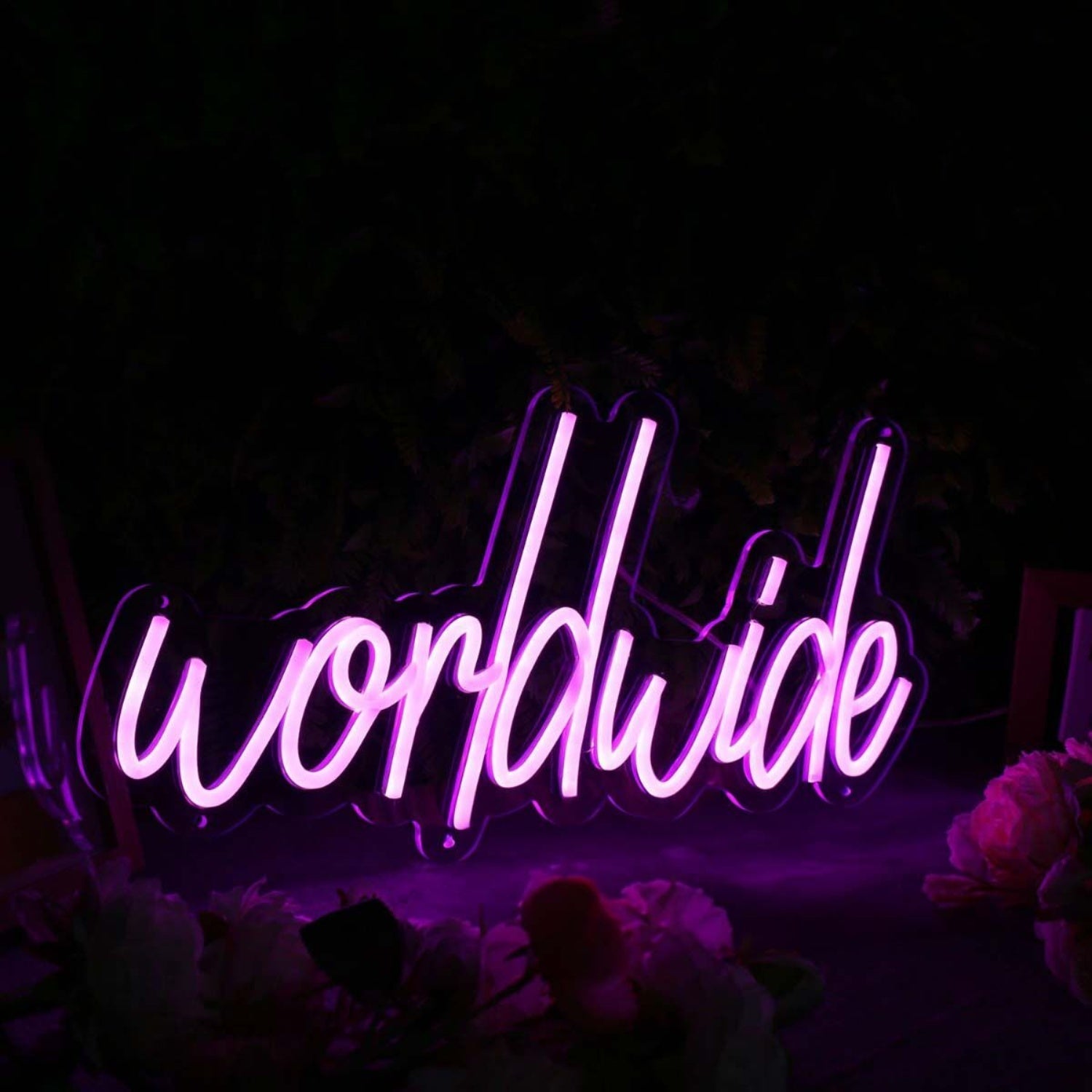 Worldwide Purple Led Neon Sign - Shineneon
