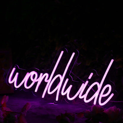 Worldwide Purple Led Neon Sign - Shineneon