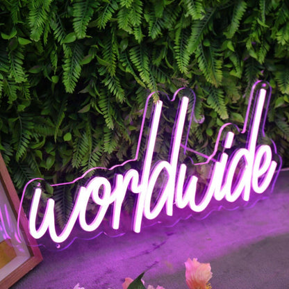 Worldwide Purple Led Neon Sign - Shineneon