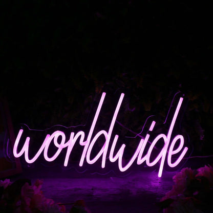 Worldwide Purple Led Neon Sign - Shineneon