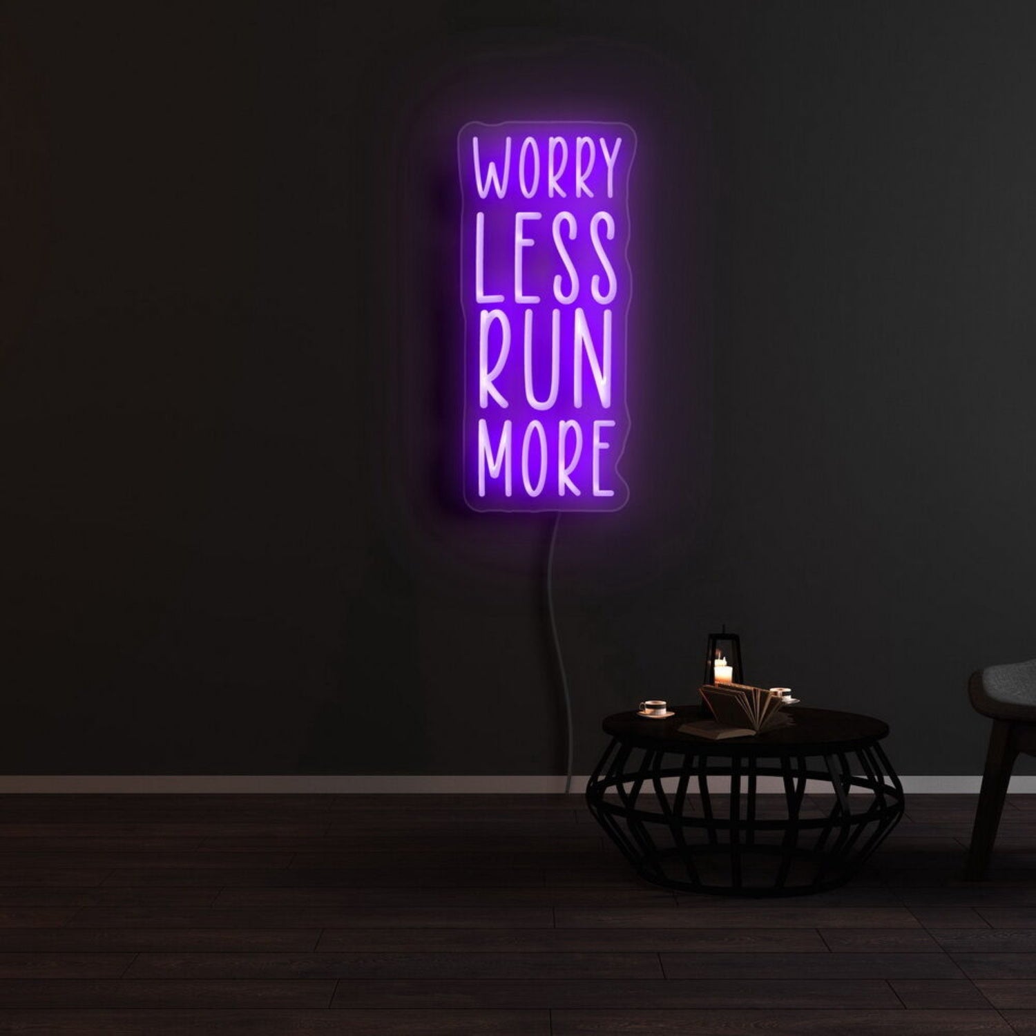 Worry Less Run More Led Neon Sign | Shineneon