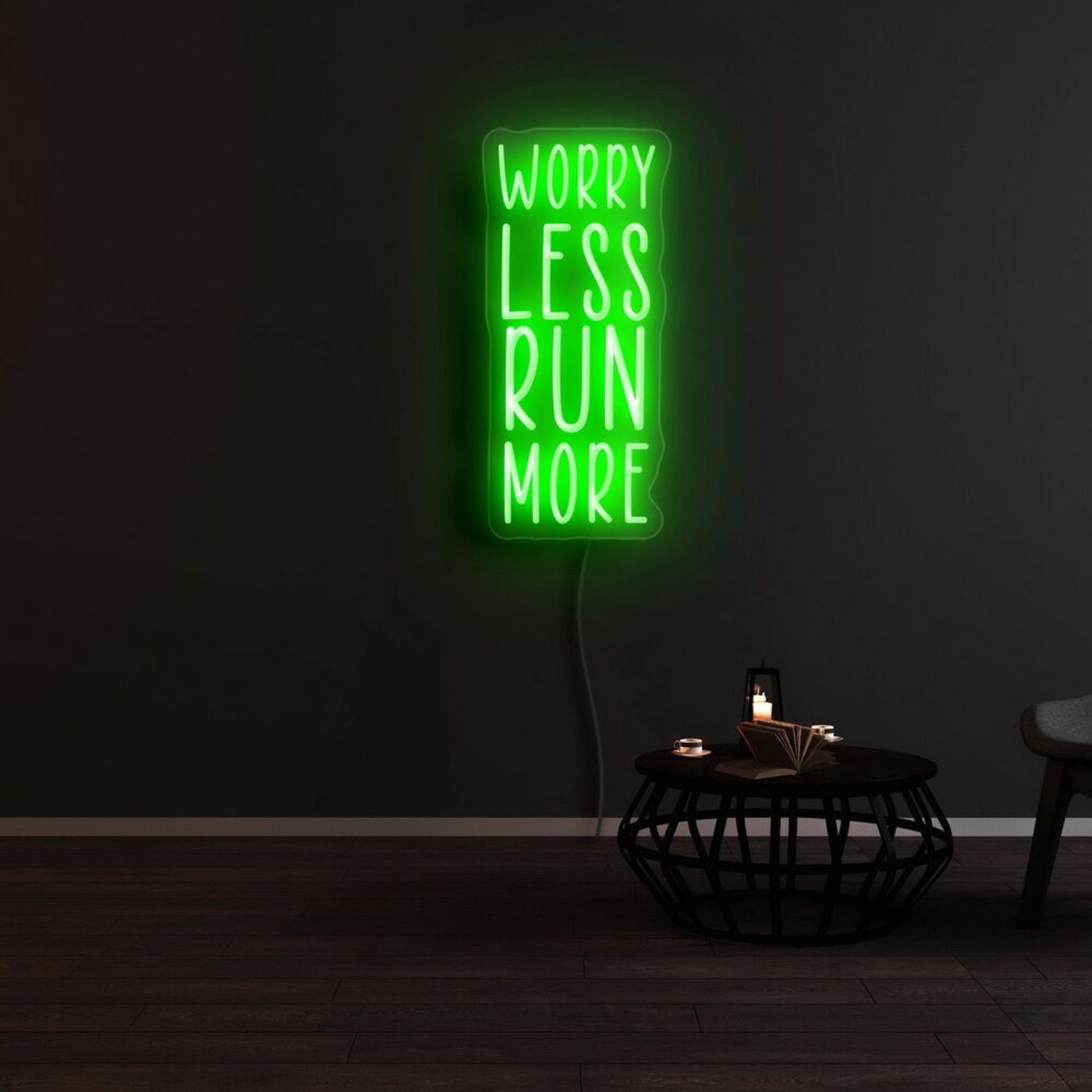 Worry Less Run More Led Neon Sign | Shineneon