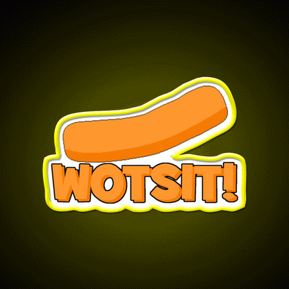 Wotsit Snack Food Led Neon Sign Rgb Color - Custom LED neon sign front view