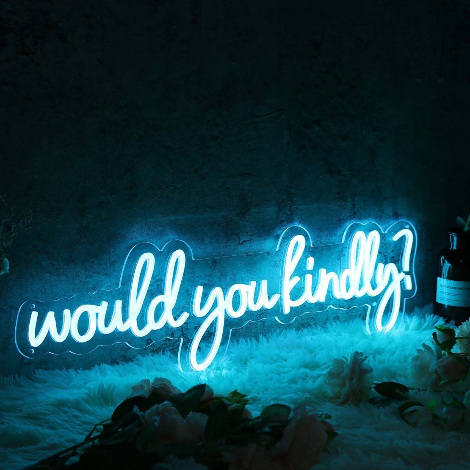 Would You Kindly Blue Led Neon Sign - Shineneon
