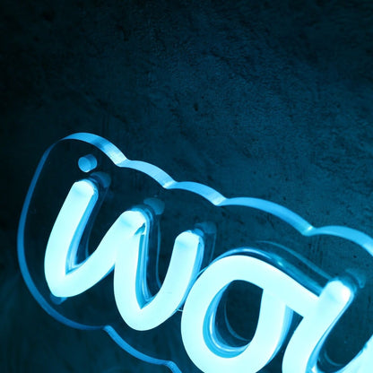 Would You Kindly Blue Led Neon Sign - Shineneon