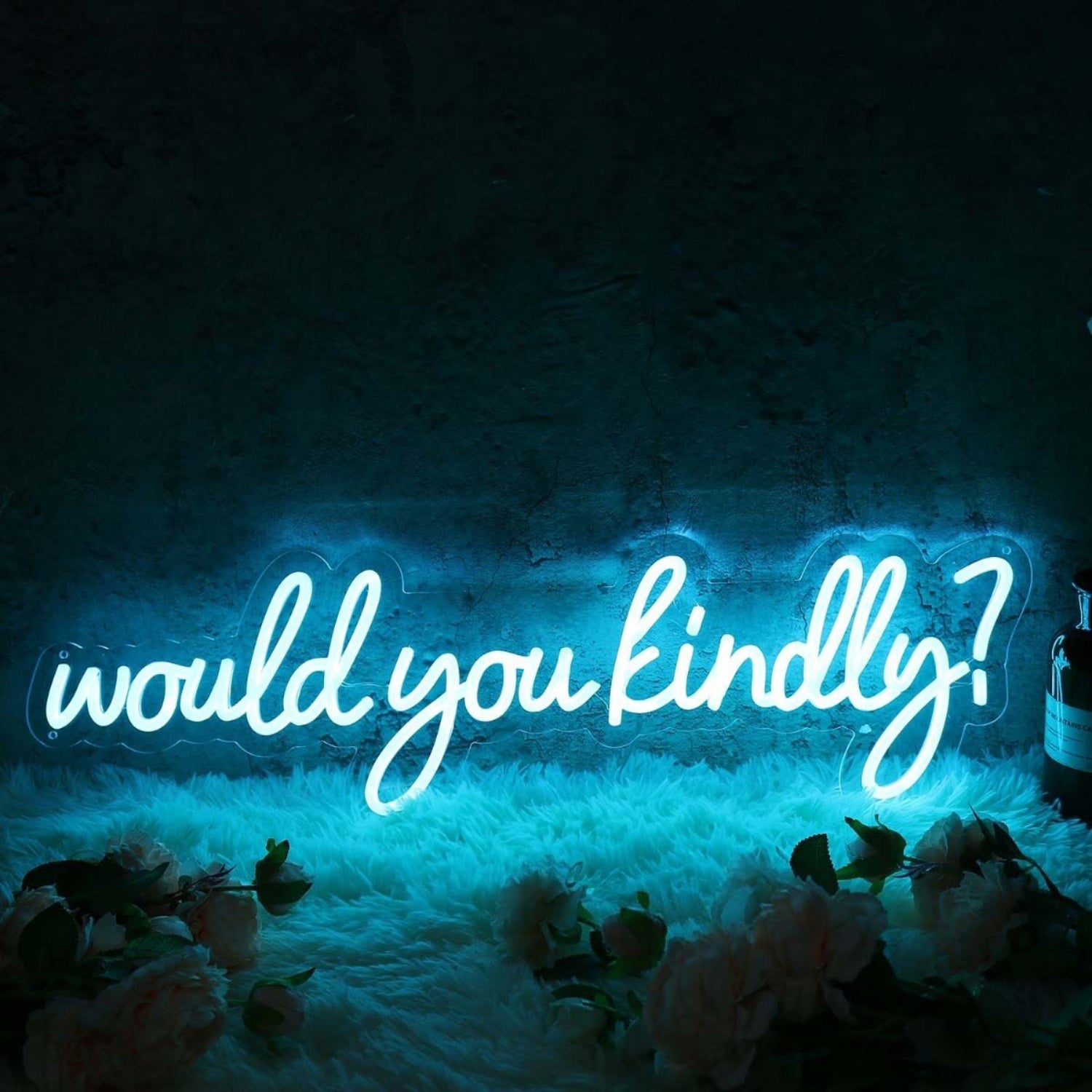 Would You Kindly Blue Led Neon Sign - Shineneon