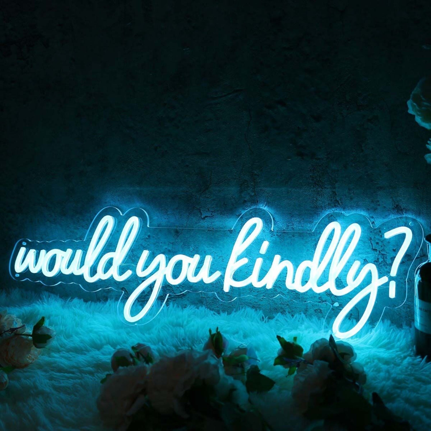 Would You Kindly Blue Led Neon Sign - Shineneon