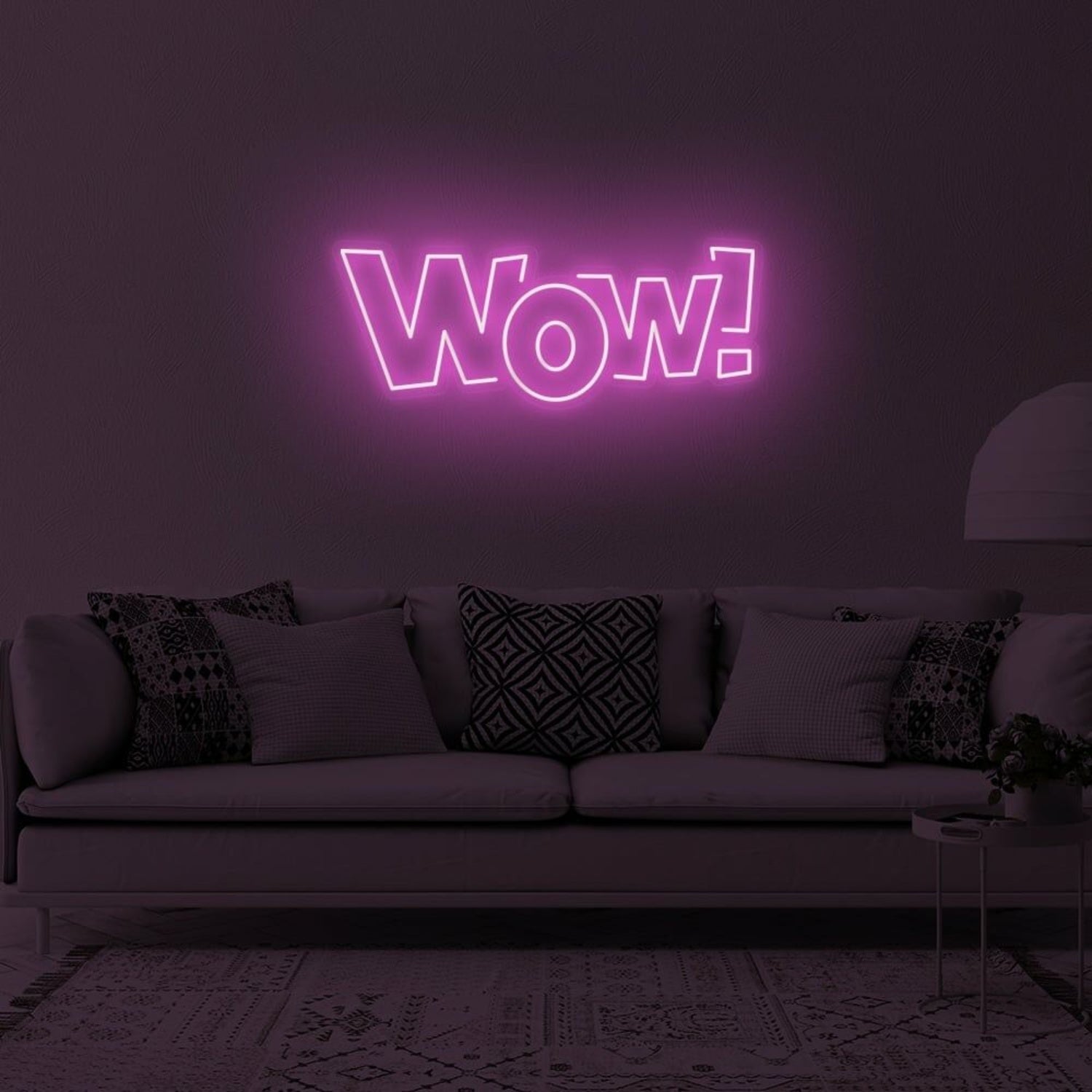 Wow Led Neon Sign Bedroom Wall Art - Shineneon