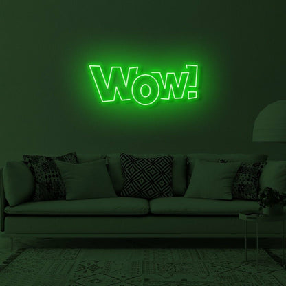 Wow Led Neon Sign Bedroom Wall Art - Shineneon