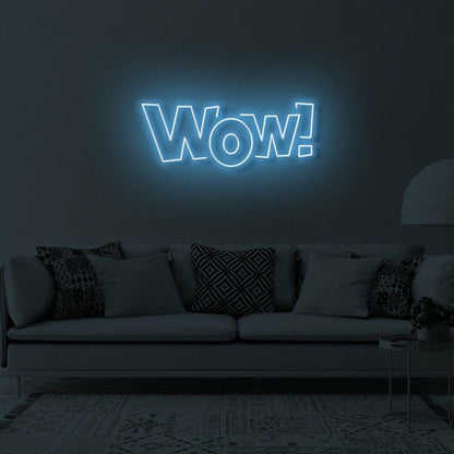Wow Led Neon Sign Bedroom Wall Art - Shineneon