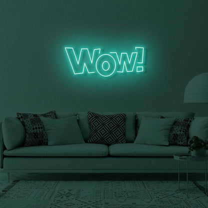 Wow Led Neon Sign Bedroom Wall Art - Shineneon