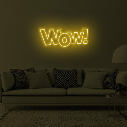 Wow Led Neon Sign Bedroom Wall Art - Shineneon
