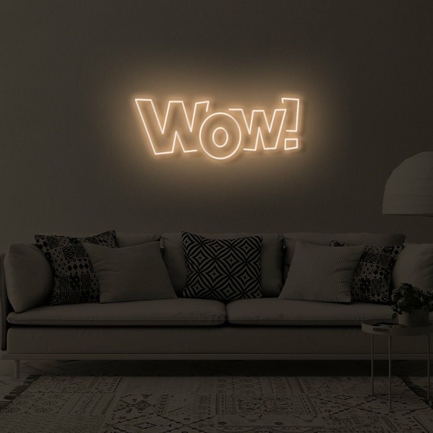 Wow Led Neon Sign Bedroom Wall Art - Shineneon