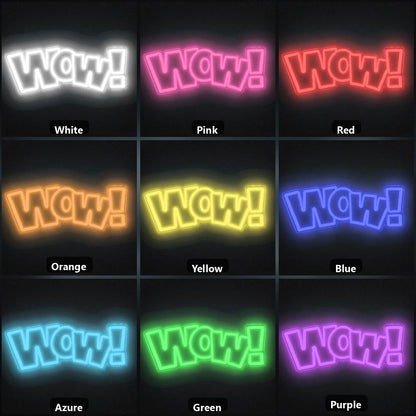 Wow LED Neon Sign Garage Man Cave Neon Sign color grid