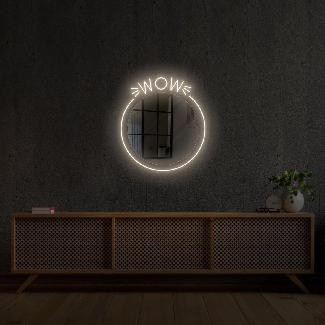 Wow Mirror Led Sign Business Neon Sign - Shineneon