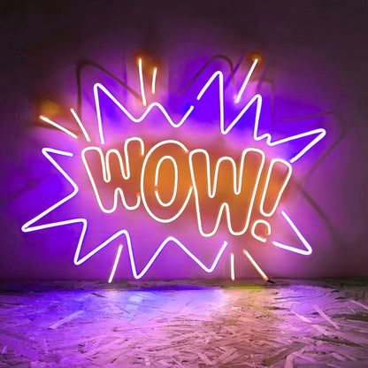 Wow Neon Light Sign - Shineneon
