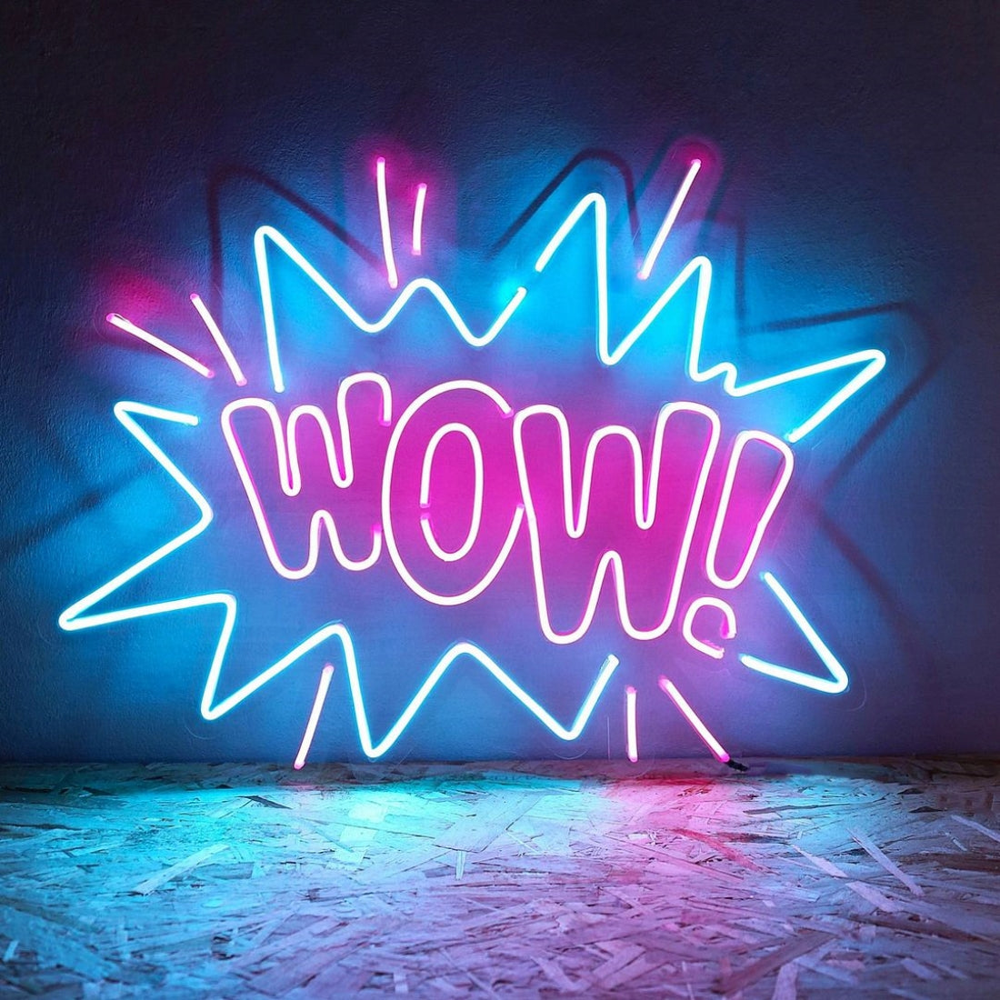 Wow Pop Art Led Sign Business Neon Sign