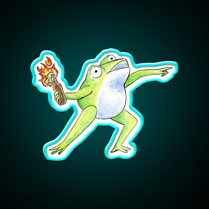 Wreak Havoc Frog Cocktail Bar Decor Led Neon Sign Rgb Color - Size and dimension reference