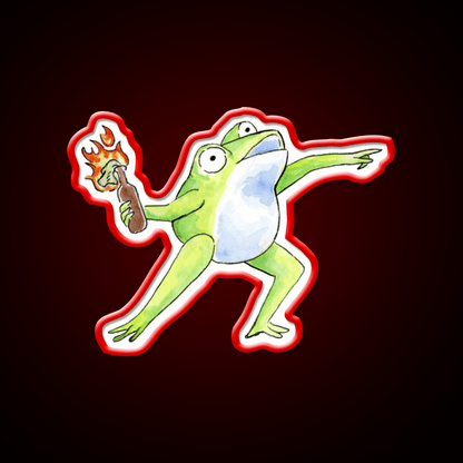 Wreak Havoc Frog Cocktail Bar Decor Led Neon Sign Rgb Color - Shineneon