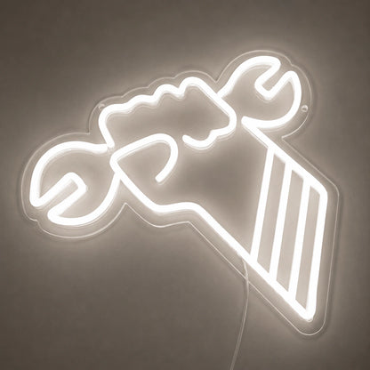 Wrench Fist Neon Sign LED Neon Sign main product image