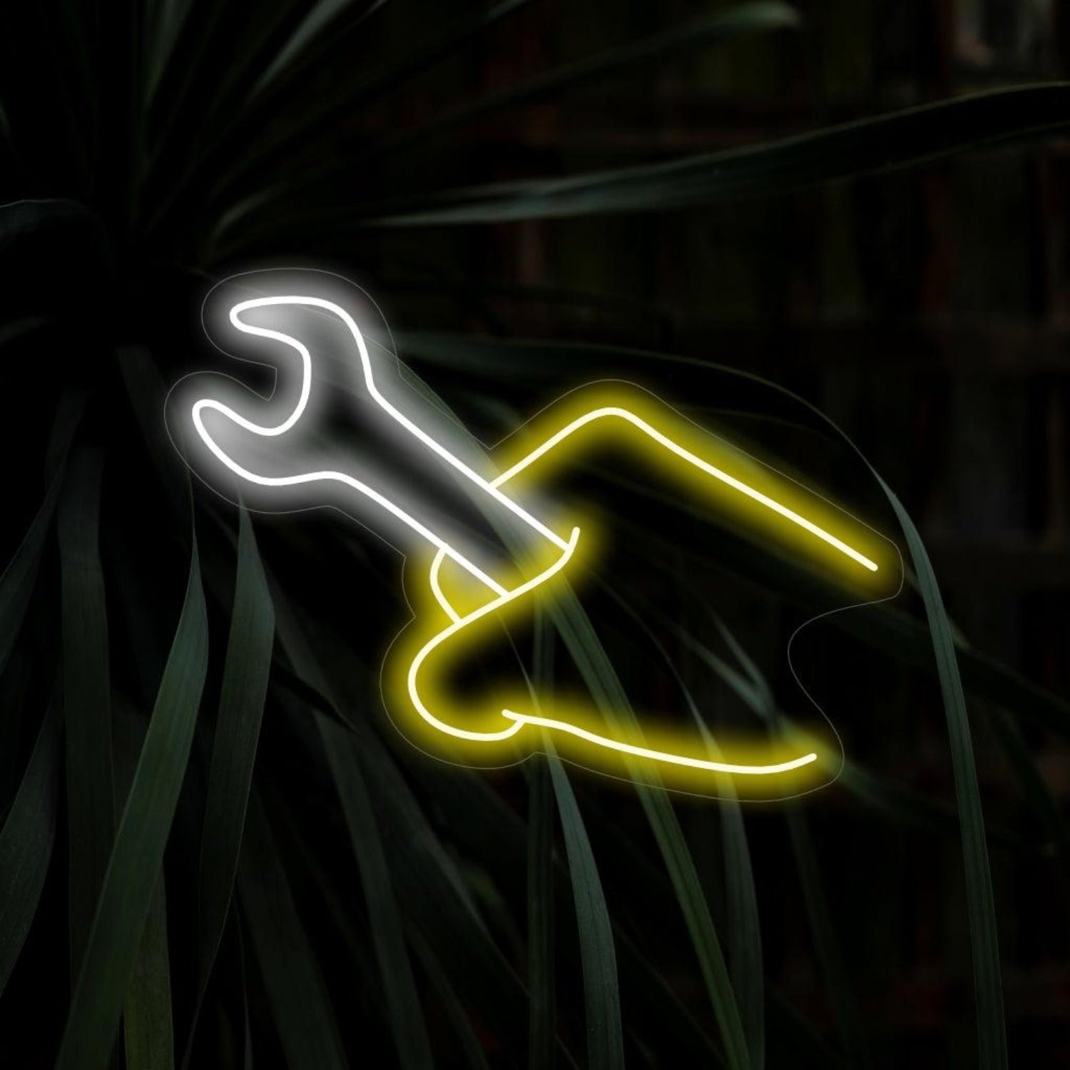 Wrench Tool And Hard Hat Led Neon Sign For Industrial Workshop Decor - Shineneon