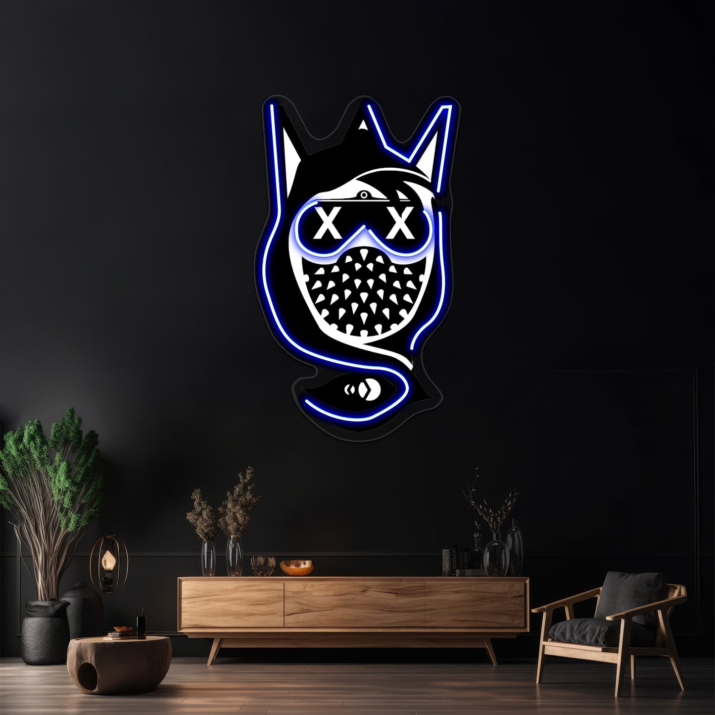 Wrench Vector Art Abstract Wall Artwork Neon Signs