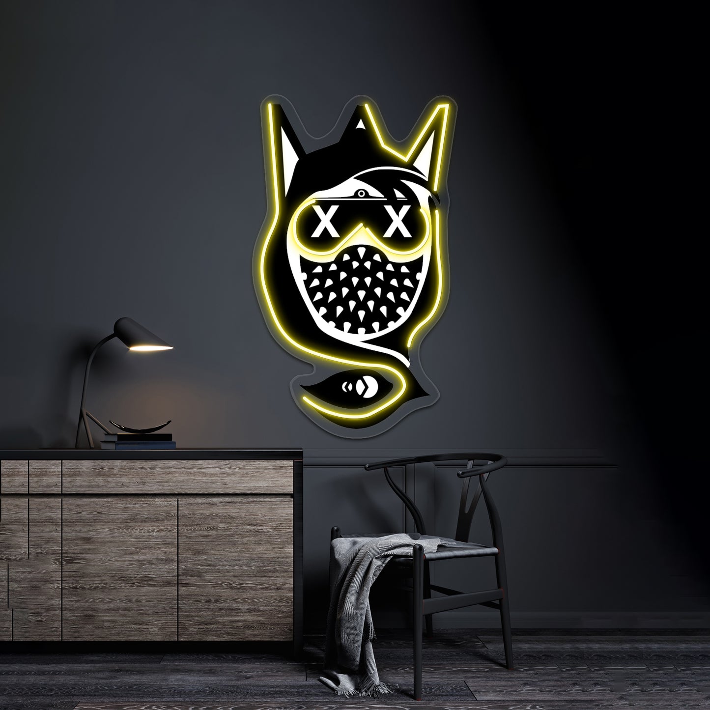 Wrench Vector Art Abstract Wall Artwork Neon Signs