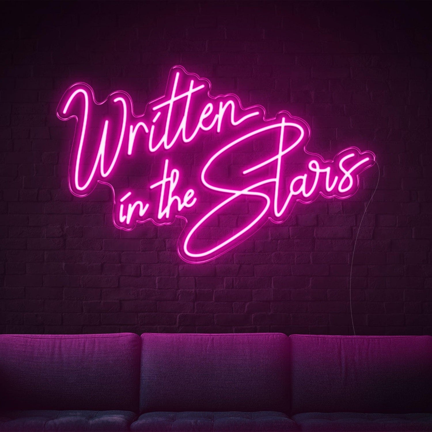 Written In The Stars White Led Neon Sign For Modern Indoor Wall Decor | Shineneon