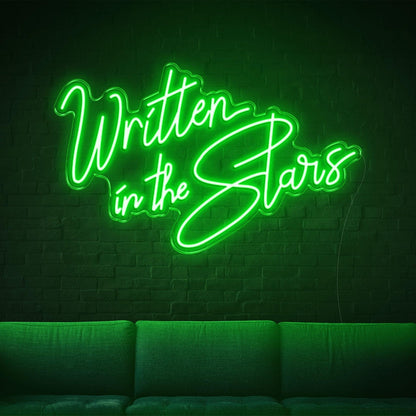Written In The Stars White Led Neon Sign For Modern Indoor Wall Decor | Shineneon