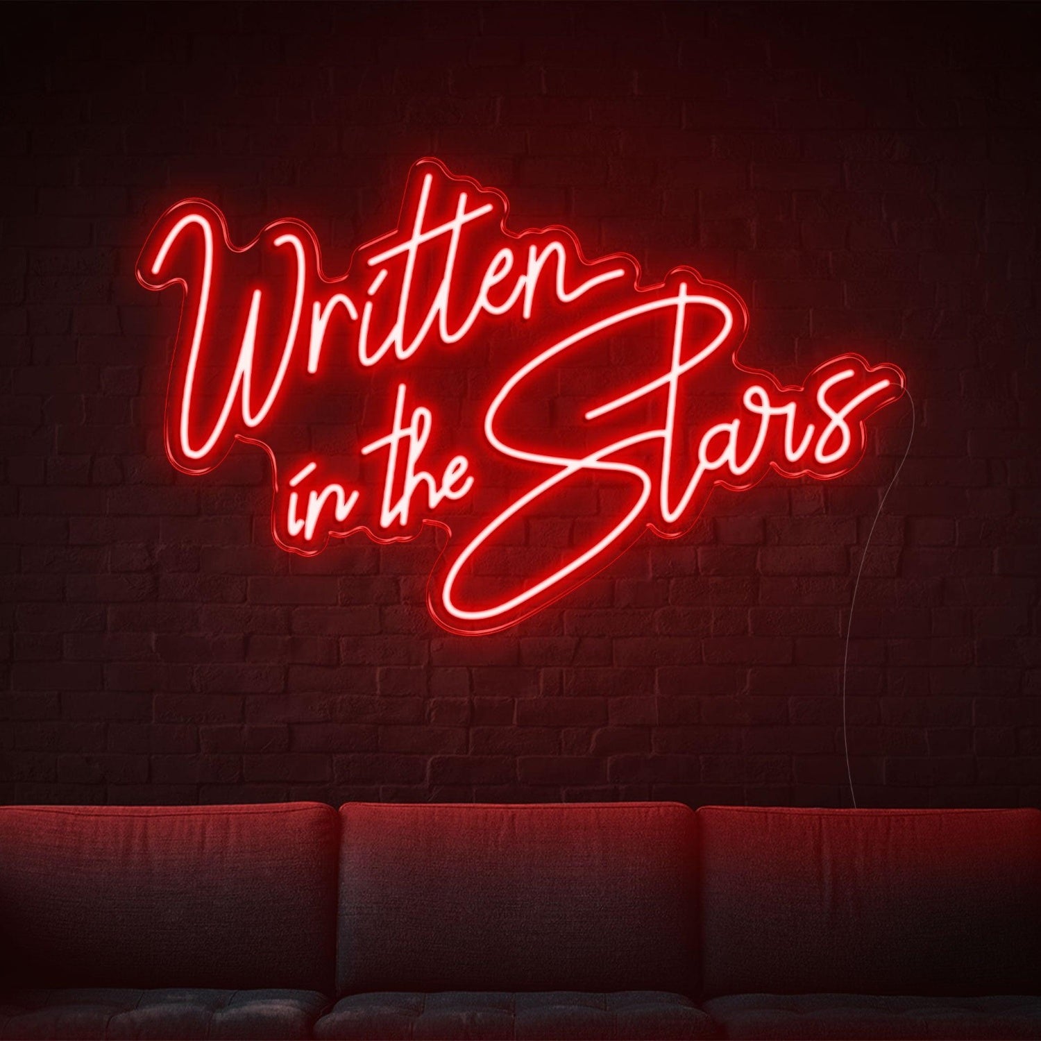 Written In The Stars White Led Neon Sign For Modern Indoor Wall Decor | Shineneon
