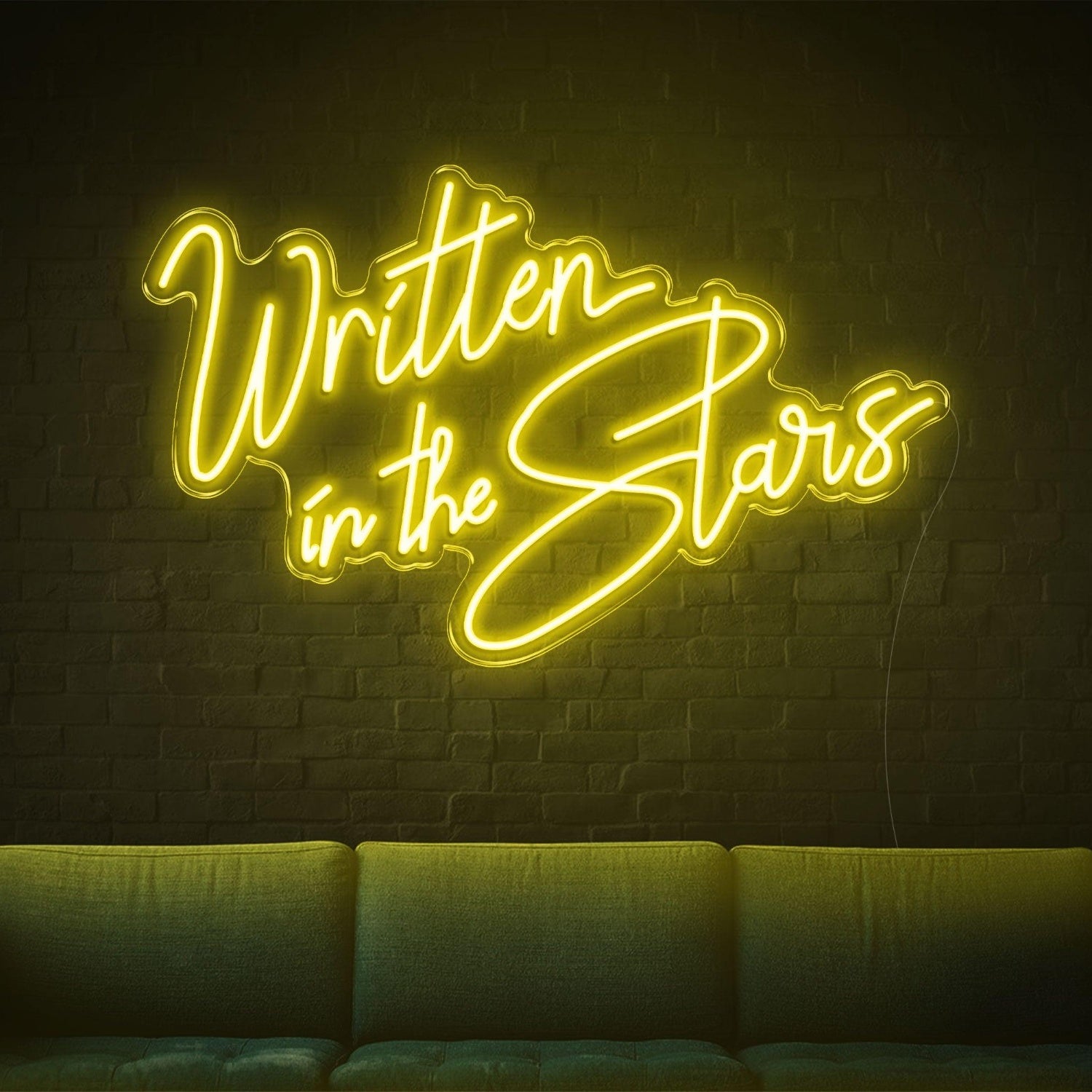 Written In The Stars White Led Neon Sign For Modern Indoor Wall Decor | Shineneon